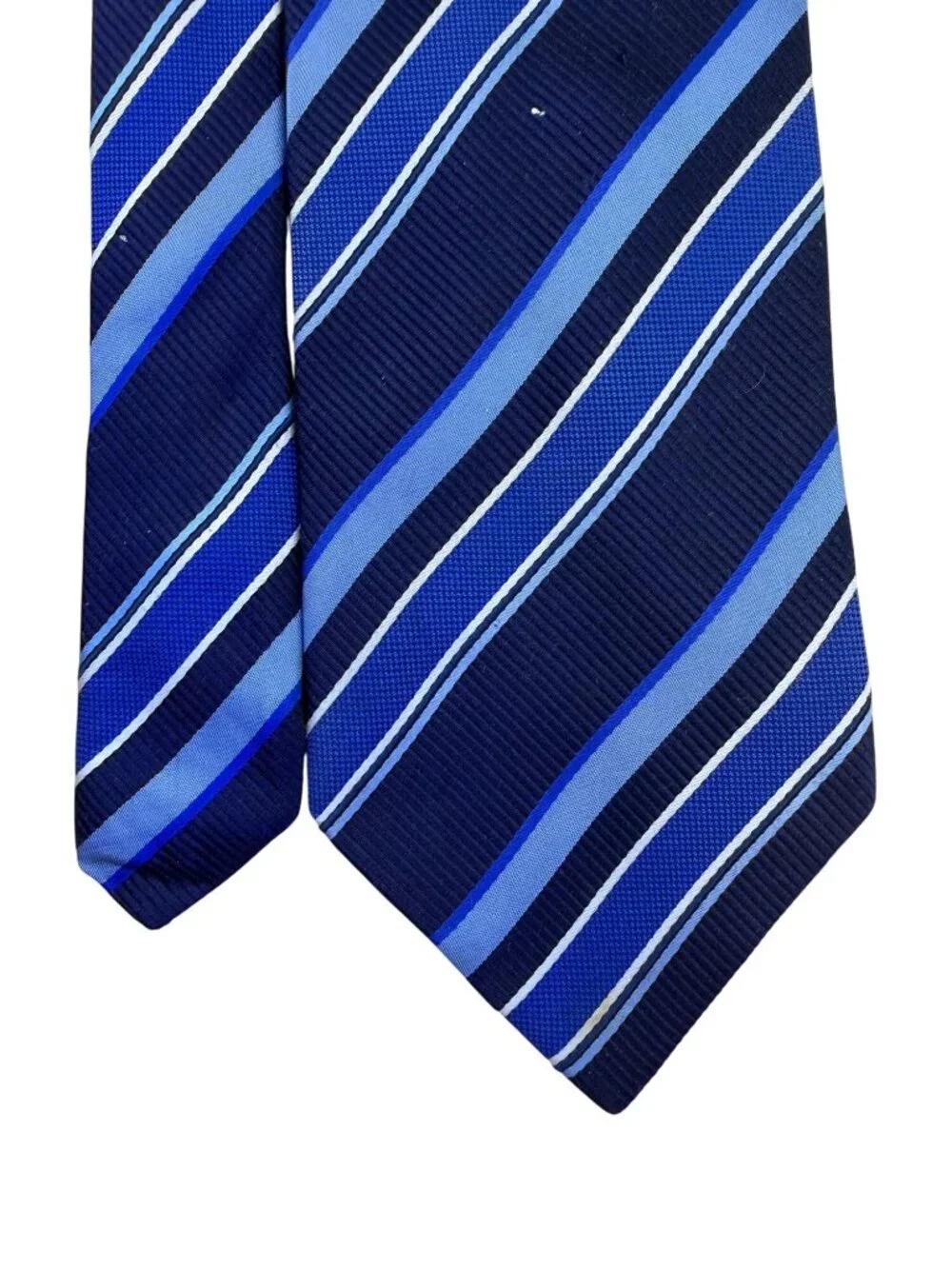 Nicole Ties Mens Blue Striped Silk Necktie Made In Italy Elegant Business Access